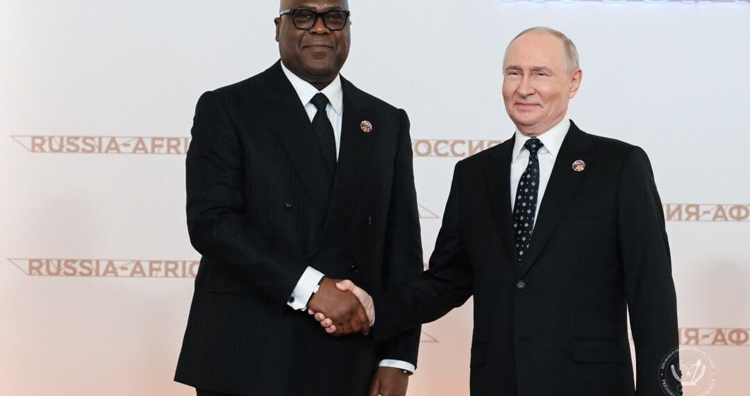Félix Tshisekedi et Vladimir Poutine ce vendredi à Moscou