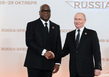 Félix Tshisekedi et Vladimir Poutine ce vendredi à Moscou